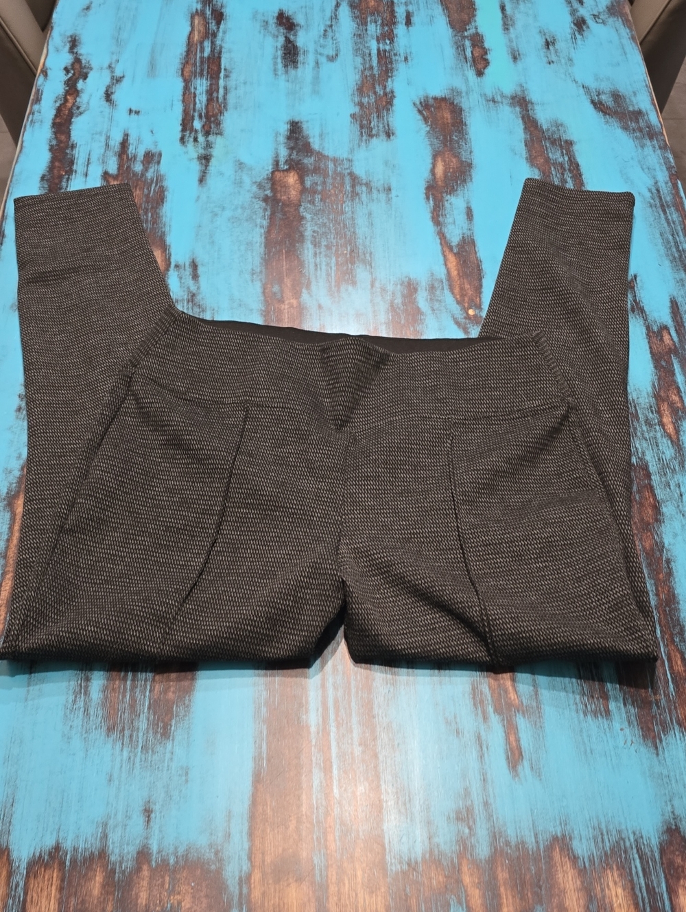 Nine West Black Textured Ponte Pull-On Leggings